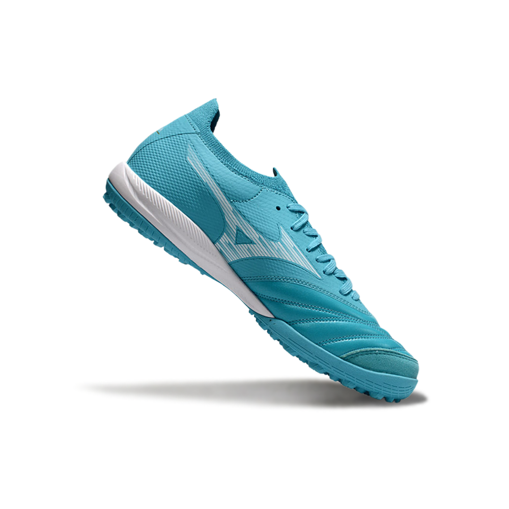 Chuteira Society Mizuno Morelia Neo Sala TF Azul