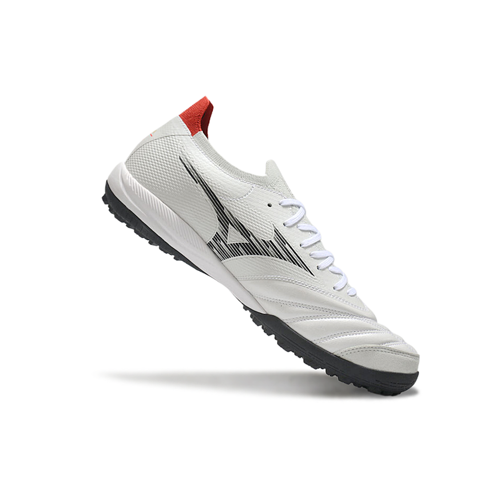 Chuteira Society Mizuno Morelia Neo Sala TF Branca e Preta