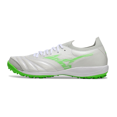Chuteira Society Mizuno Morelia Neo Sala TF Branca e Verde