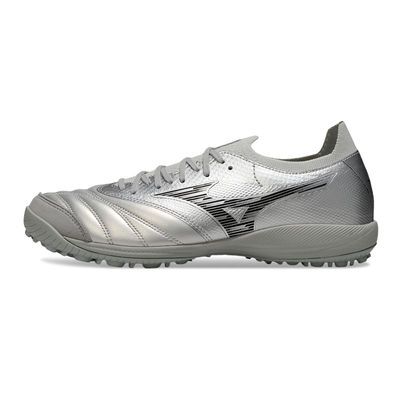 Chuteira Society Mizuno Morelia Neo Sala TF Prata