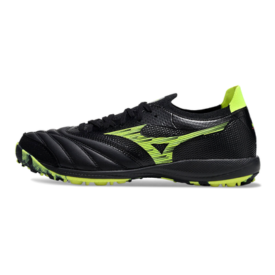 Chuteira Society Mizuno Morelia Neo Sala TF Preta e Verde