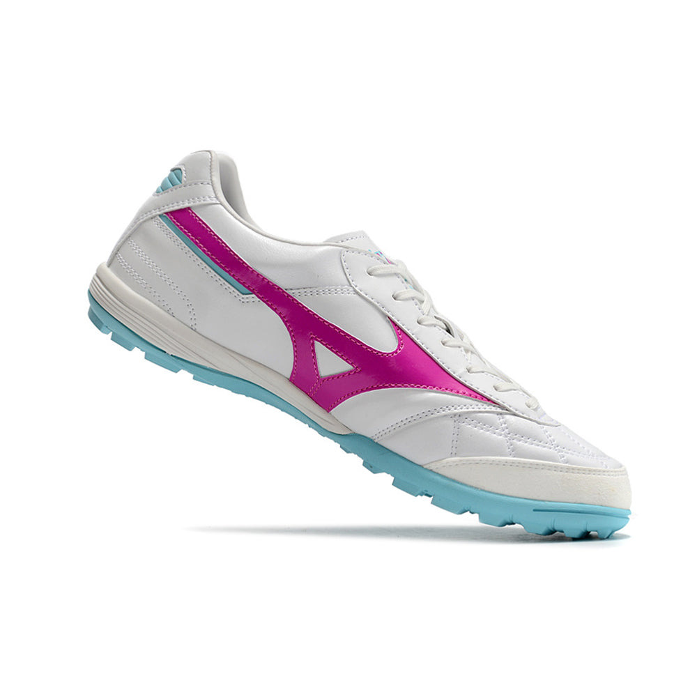 Chuteira Society Mizuno Morelia Sala Japan IC Branca, Rosa e Azul