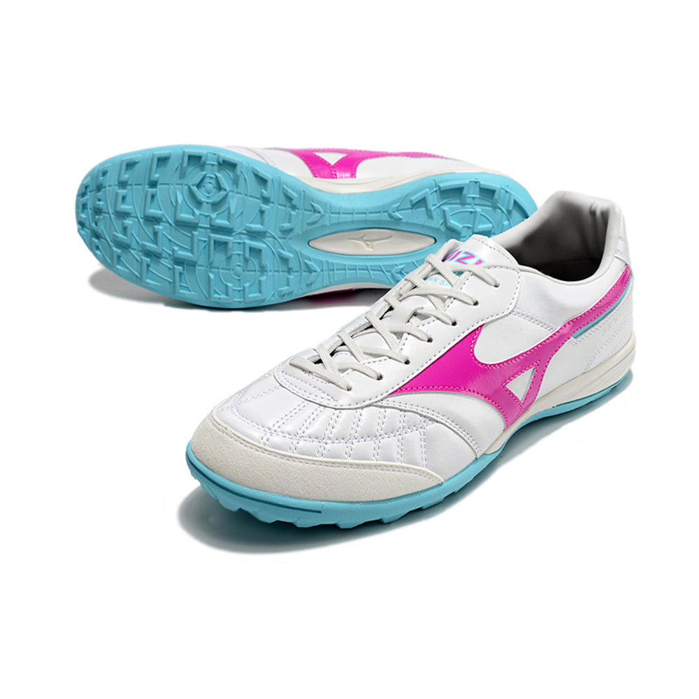 Chuteira Society Mizuno Morelia Sala Japan IC Branca, Rosa e Azul