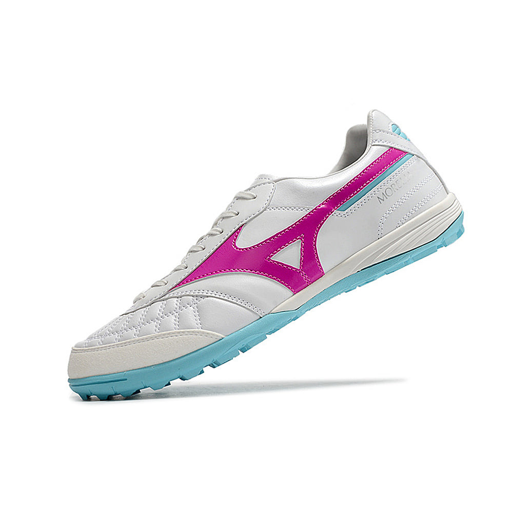 Chuteira Society Mizuno Morelia Sala Japan IC Branca, Rosa e Azul