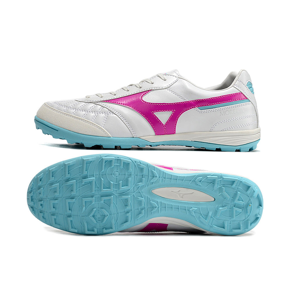 Chuteira Society Mizuno Morelia Sala Japan IC Branca, Rosa e Azul