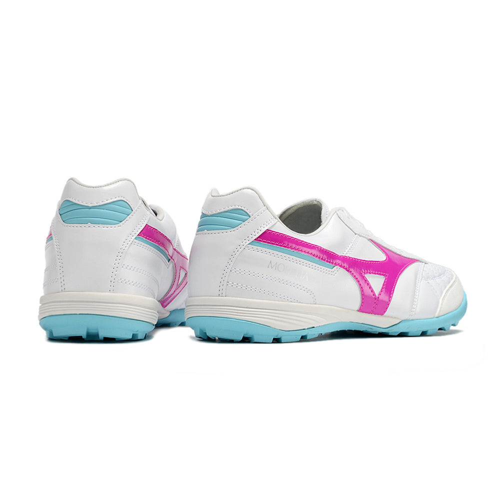Chuteira Society Mizuno Morelia Sala Japan IC Branca, Rosa e Azul