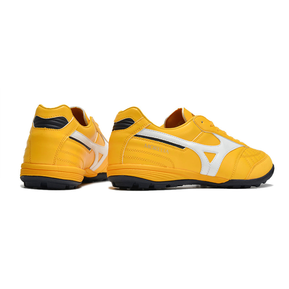 Chuteira Society Mizuno Morelia Sala Japan TF Amarela e Branca