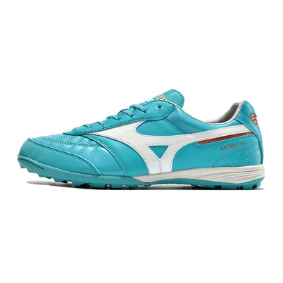 Chuteira Society Mizuno Morelia Sala Japan TF Azul e Branca 