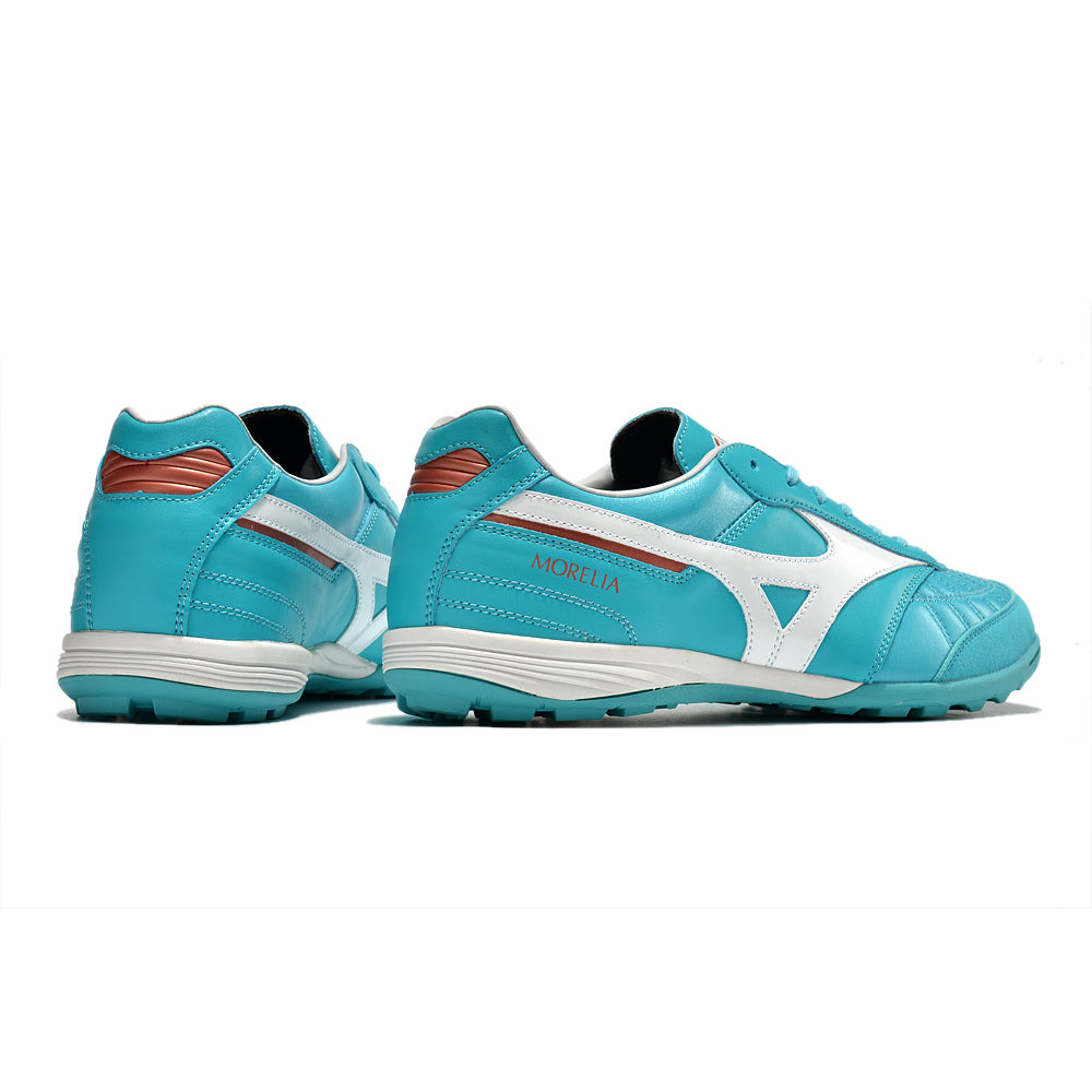 Chuteira Society Mizuno Morelia Sala Japan TF Azul e Branca 
