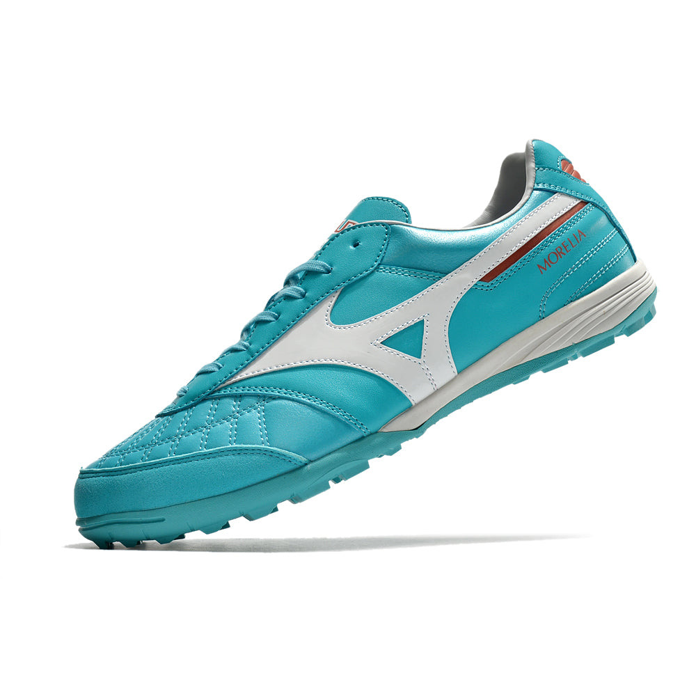 Chuteira Society Mizuno Morelia Sala Japan TF Azul e Branca 