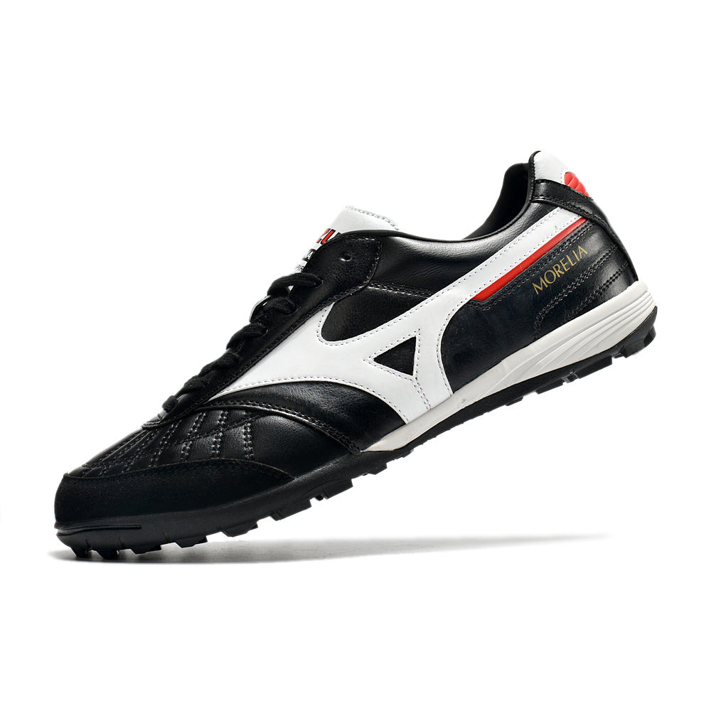 Chuteira Society Mizuno Morelia Sala Japan TF Preta e Branca
