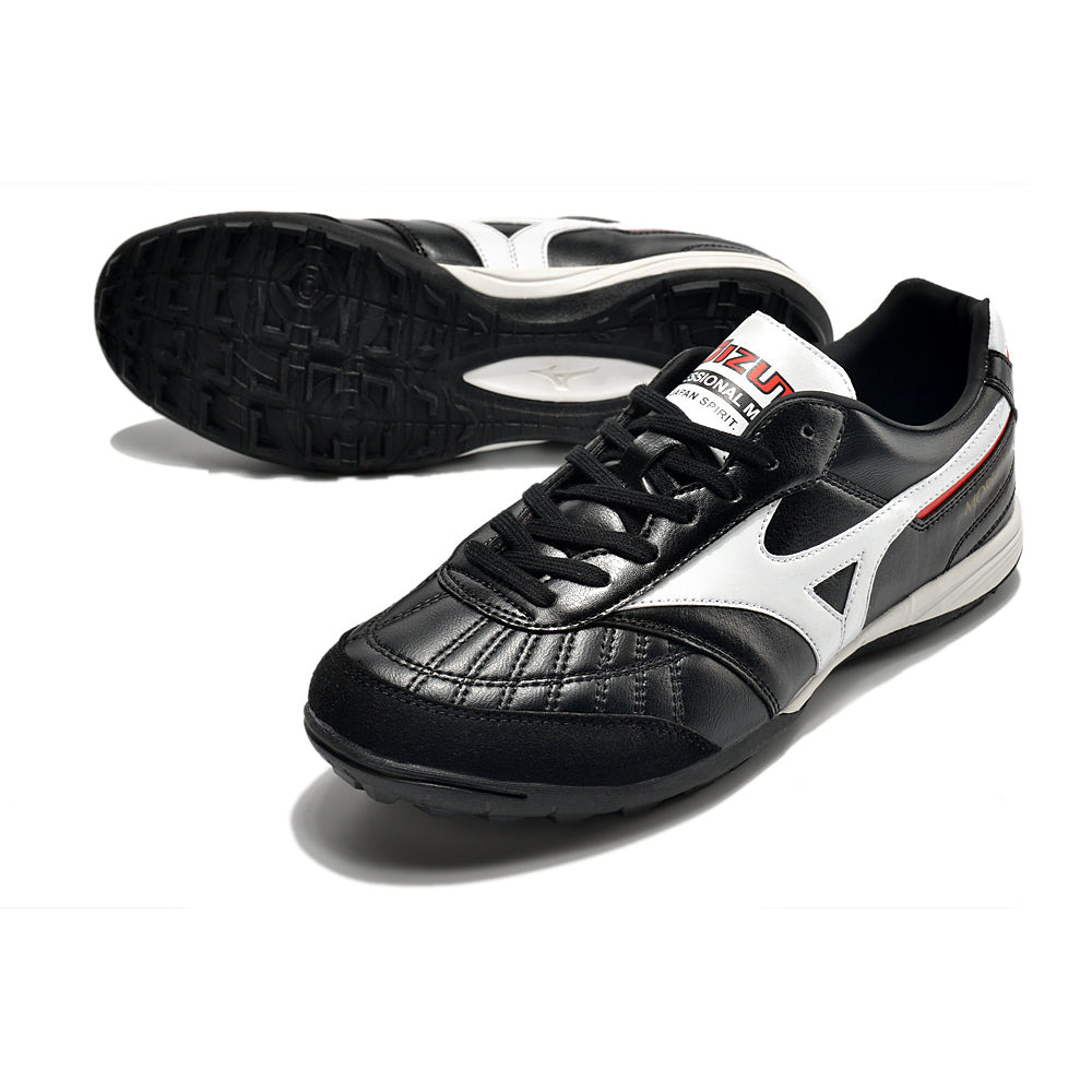 Chuteira Society Mizuno Morelia Sala Japan TF Preta e Branca