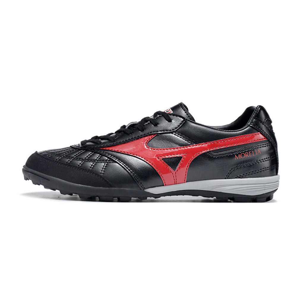 Chuteira Society Mizuno Morelia Sala Japan TF Preta e Vermelha 