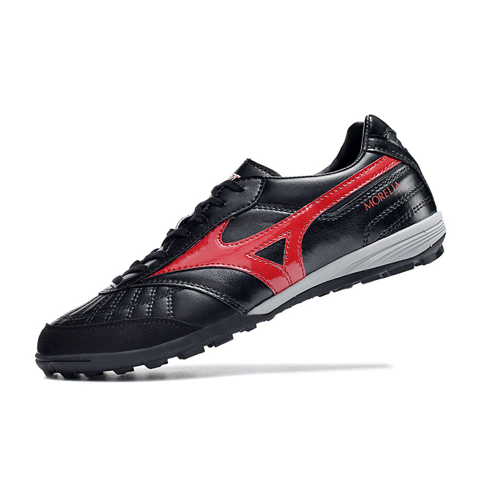 Chuteira Society Mizuno Morelia Sala Japan TF Preta e Vermelha 