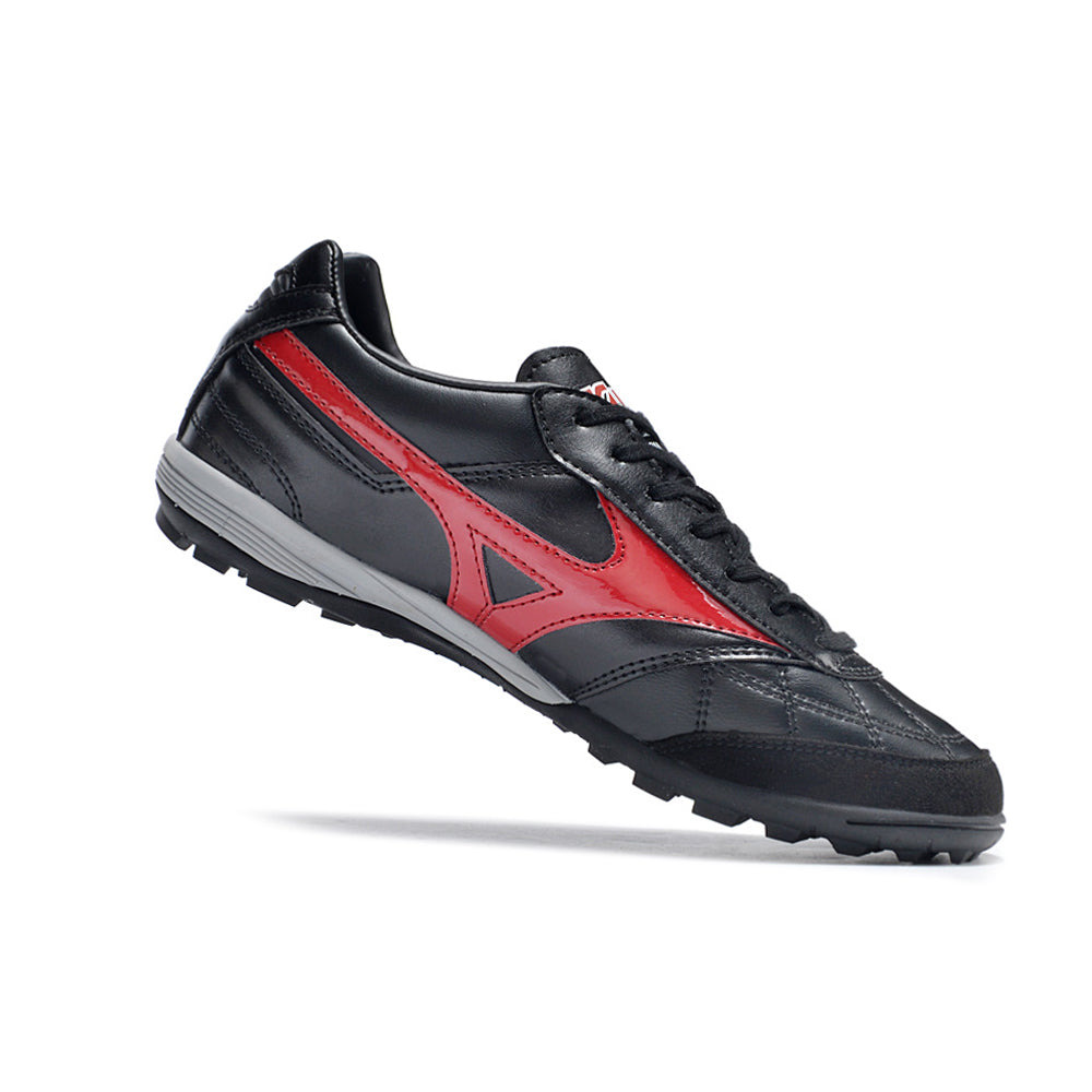Chuteira Society Mizuno Morelia Sala Japan TF Preta e Vermelha 
