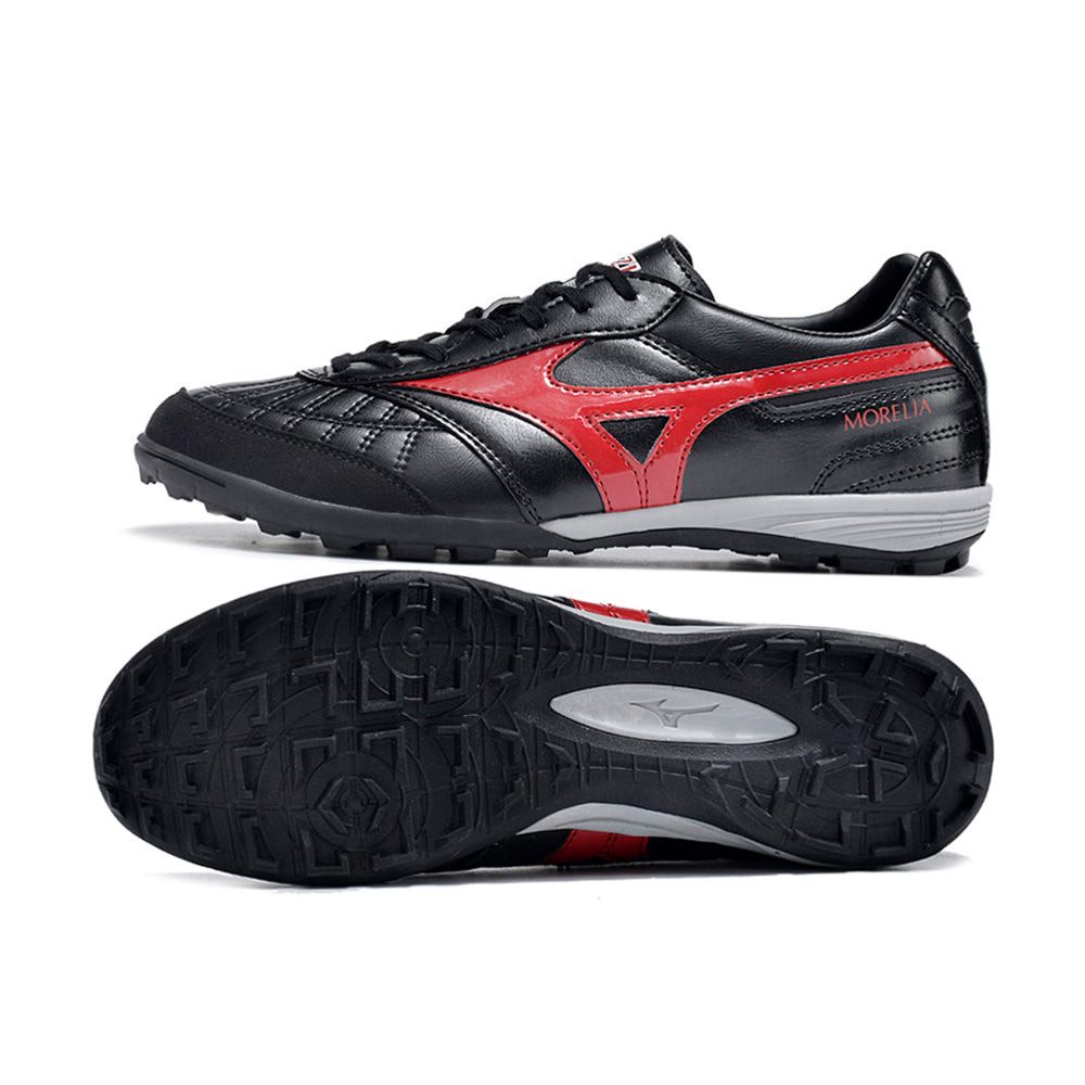 Chuteira Society Mizuno Morelia Sala Japan TF Preta e Vermelha 