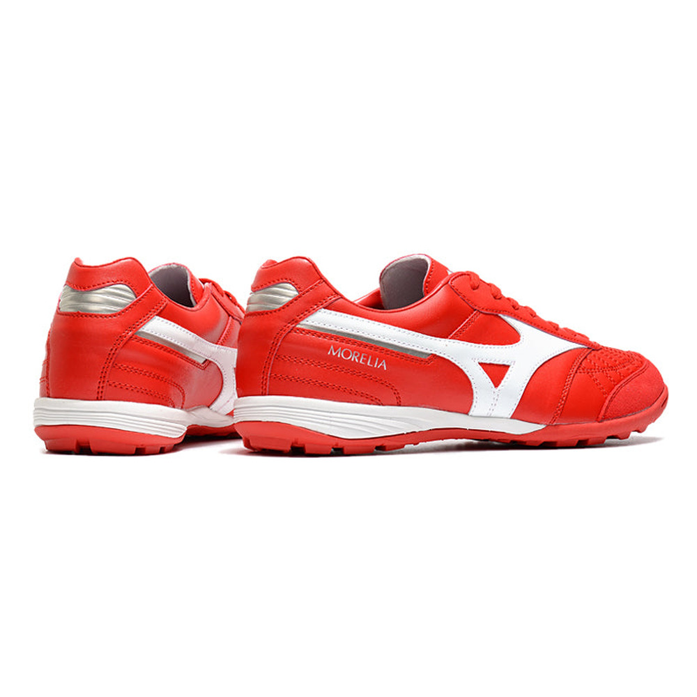 Chuteira Society Mizuno Morelia Sala Japan TF Vermelha e Branca