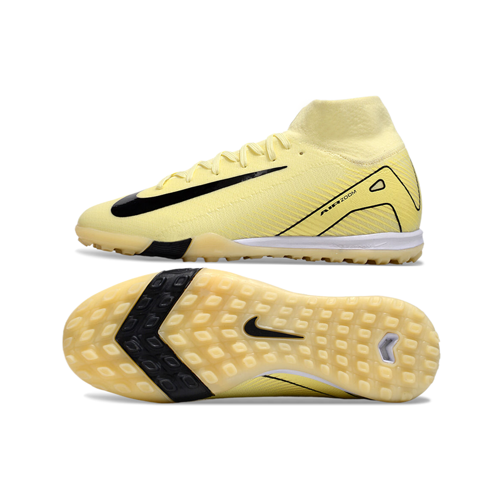 Chuteira Society Nike Air Zoom Mercurial Superfly 10 Elite TF Amarela