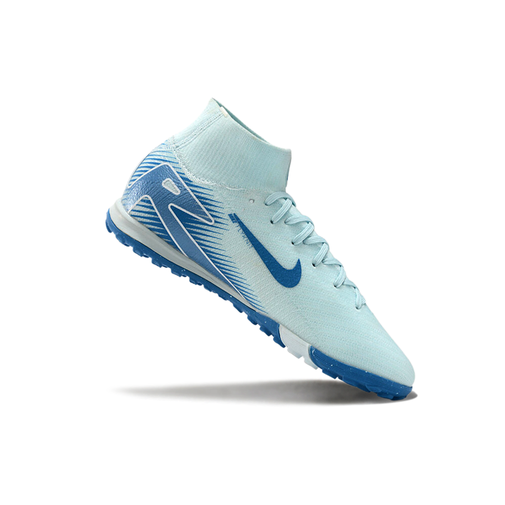 Chuteira Society Nike Air Zoom Mercurial Superfly 10 Elite TF Azul 