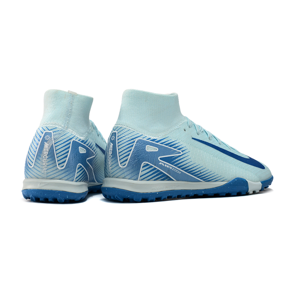 Chuteira Society Nike Air Zoom Mercurial Superfly 10 Elite TF Azul 