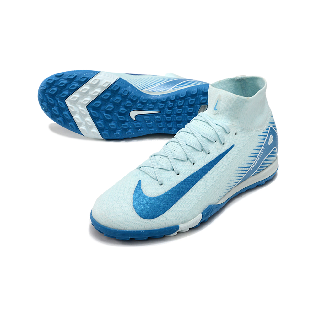 Chuteira Society Nike Air Zoom Mercurial Superfly 10 Elite TF Azul 