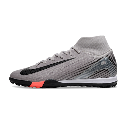 Chuteira Society Nike Air Zoom Mercurial Superfly 10 Elite TF Cinza e Preto