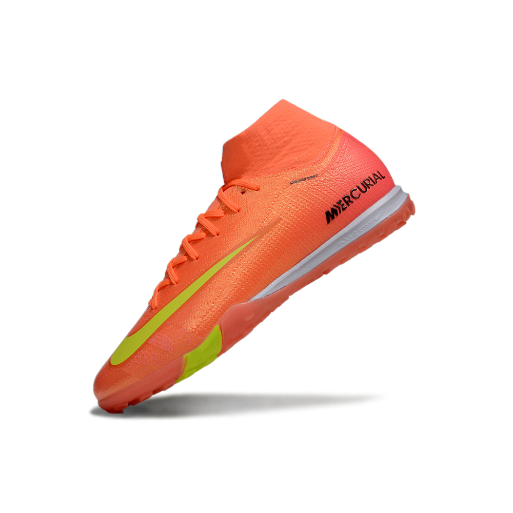 Chuteira Society Nike Air Zoom Mercurial Superfly 10 Elite TF Laranja 