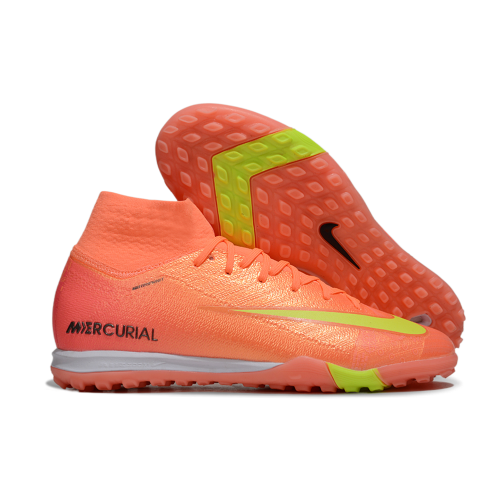 Chuteira Society Nike Air Zoom Mercurial Superfly 10 Elite TF Laranja 