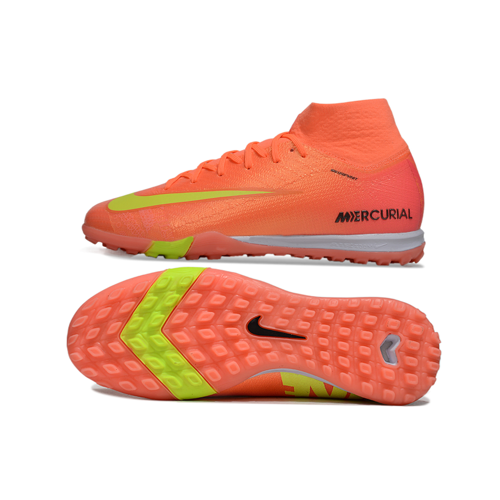 Chuteira Society Nike Air Zoom Mercurial Superfly 10 Elite TF Laranja 