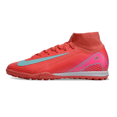 Chuteira Society Nike Air Zoom Mercurial Superfly 10 Elite TF Rosa e Azul