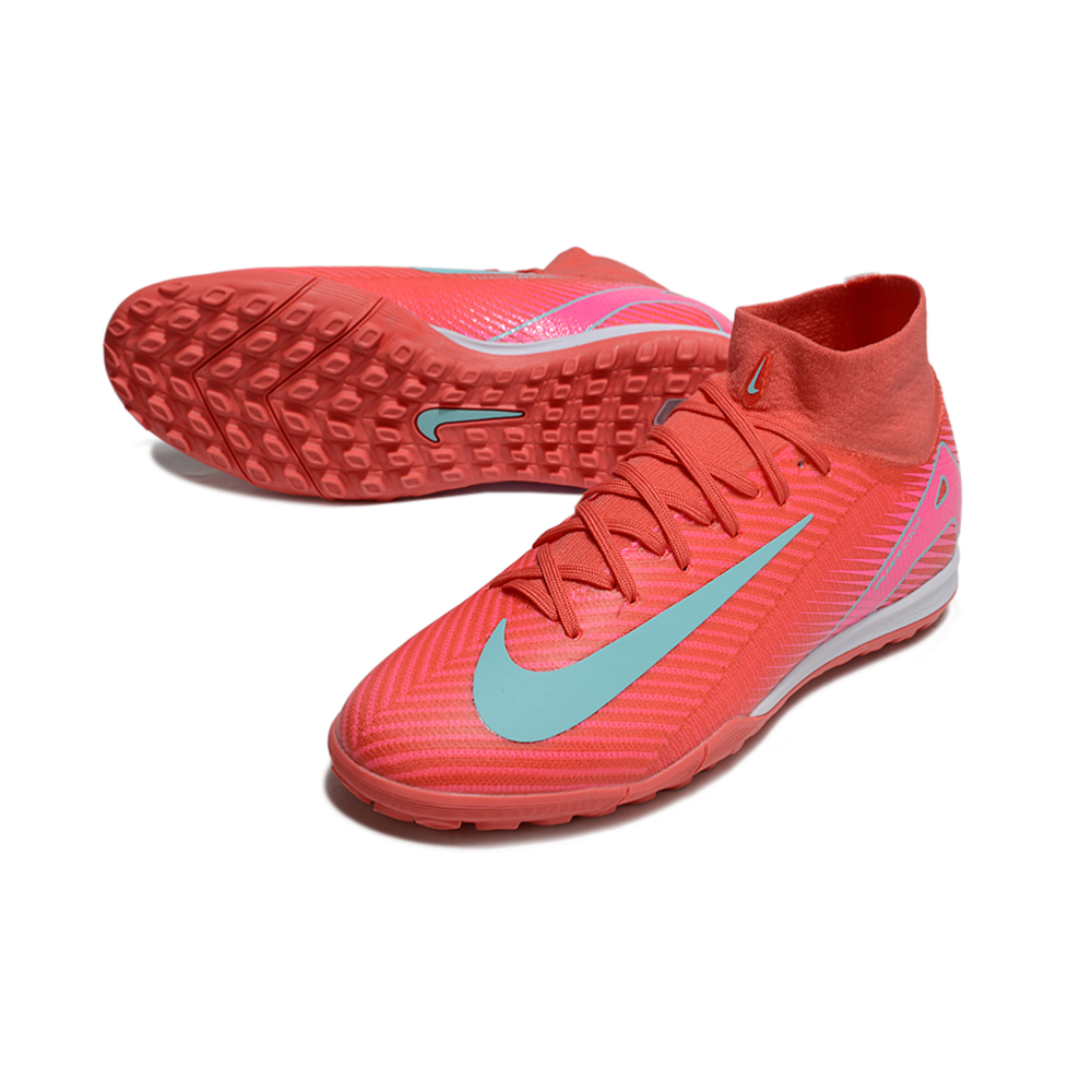 Chuteira Society Nike Air Zoom Mercurial Superfly 10 Elite TF Rosa e Azul