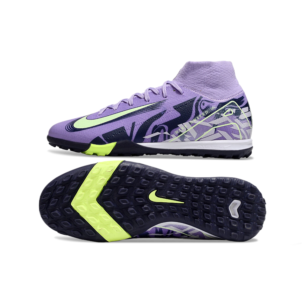 Chuteira Society Nike Air Zoom Mercurial Superfly 10 Elite TF Roxa 