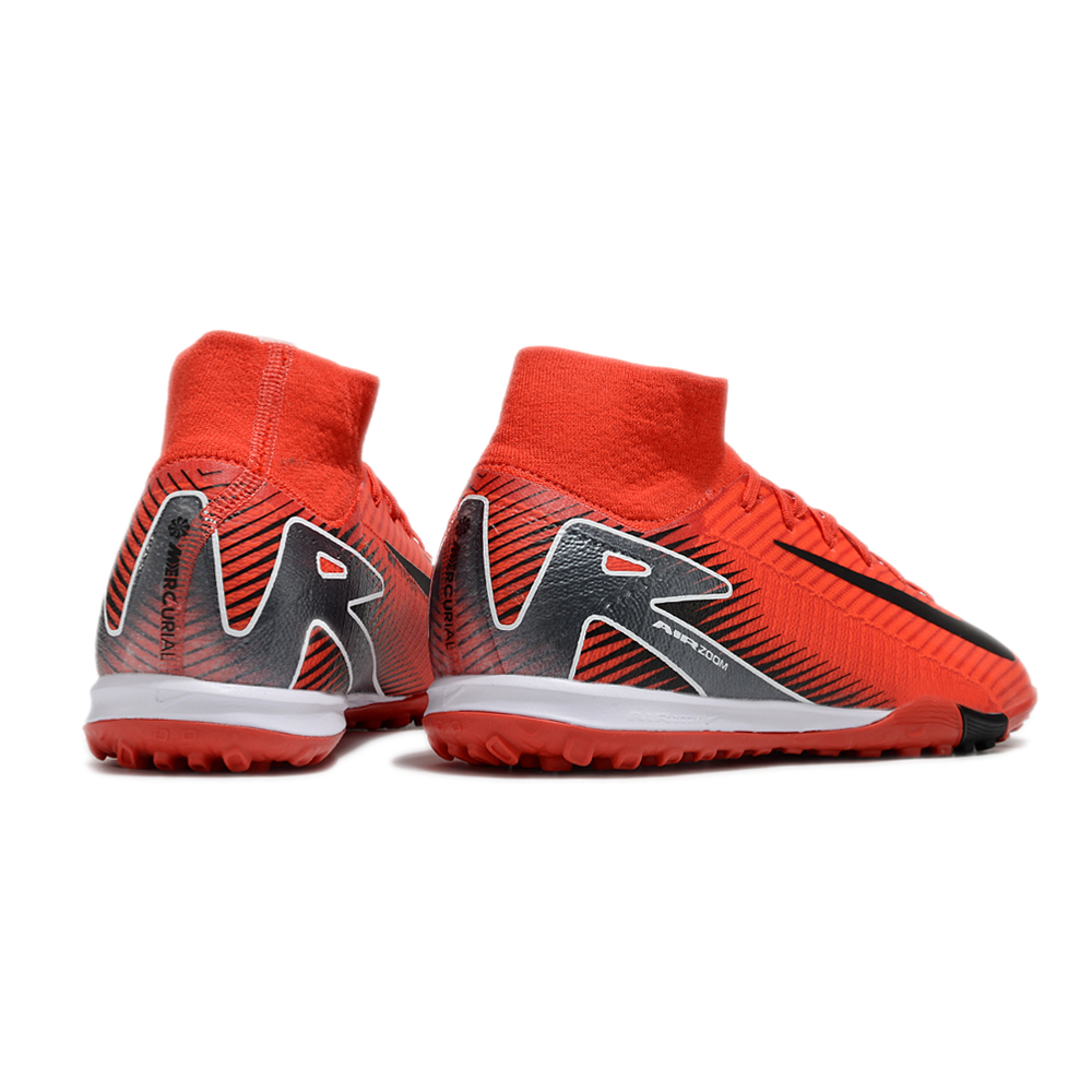 Chuteira Society Nike Air Zoom Mercurial Superfly 10 Elite TF Vermelha e Preta