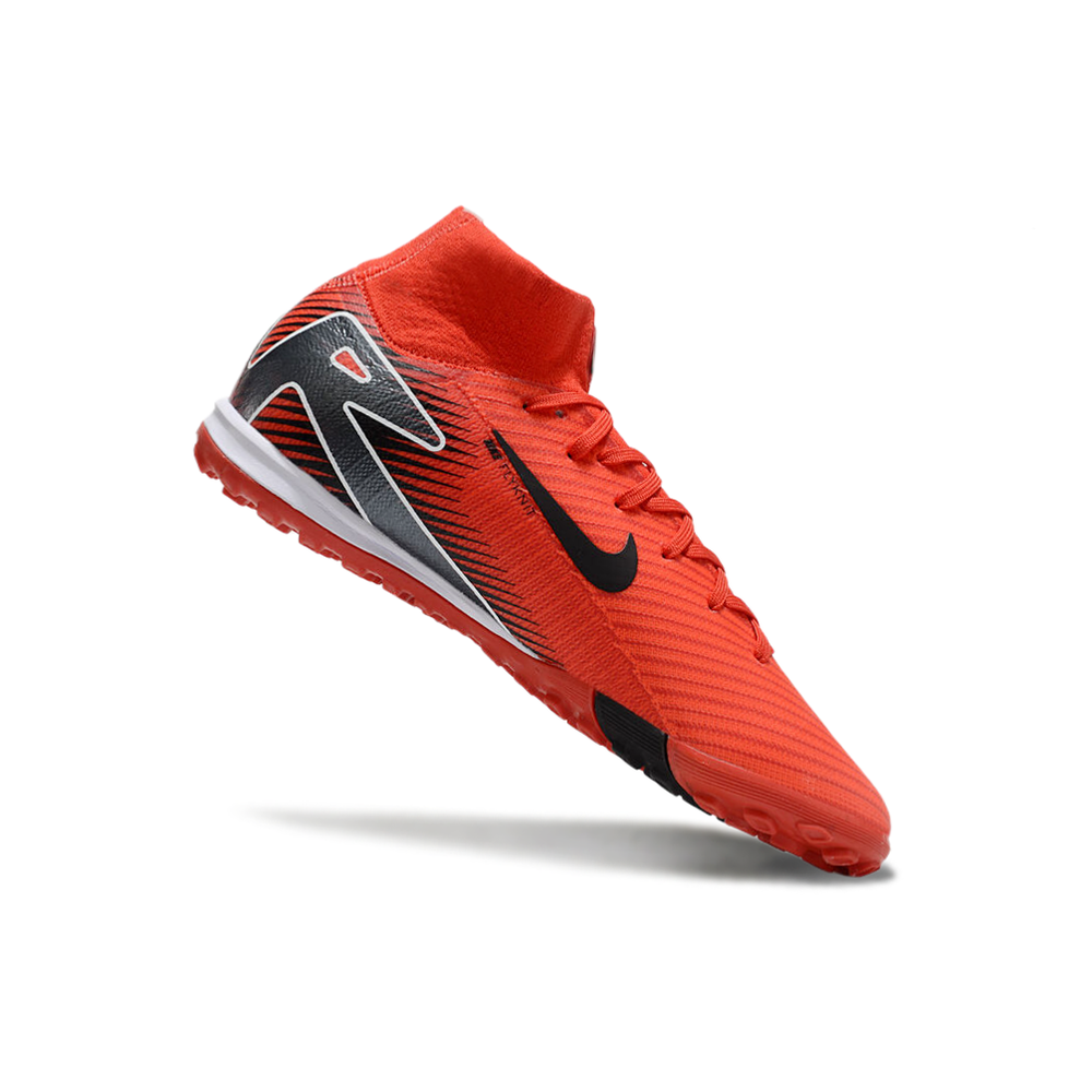 Chuteira Society Nike Air Zoom Mercurial Superfly 10 Elite TF Vermelha e Preta