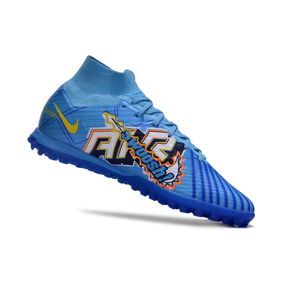 Chuteira Society Nike Air Zoom Mercurial Superfly 9 Elite TF Azul 
