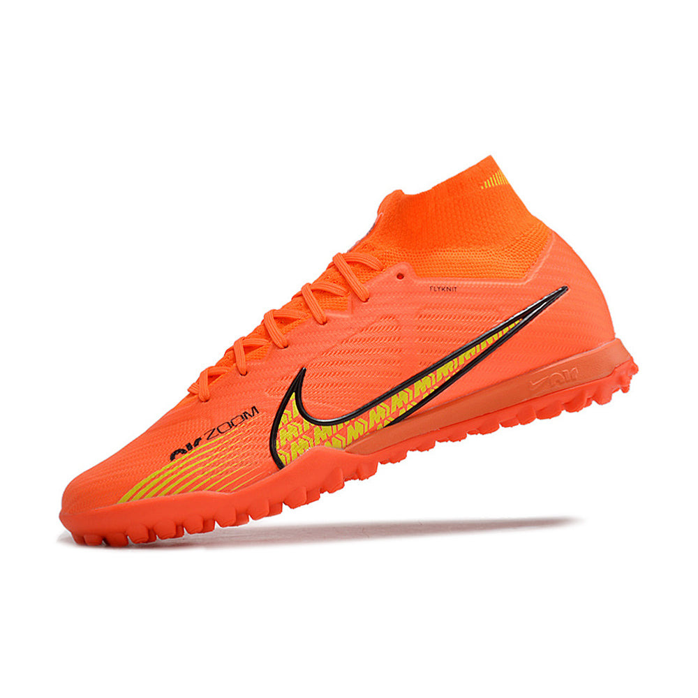 Chuteira Society Nike Air Zoom Mercurial Superfly 9 Elite TF Laranja