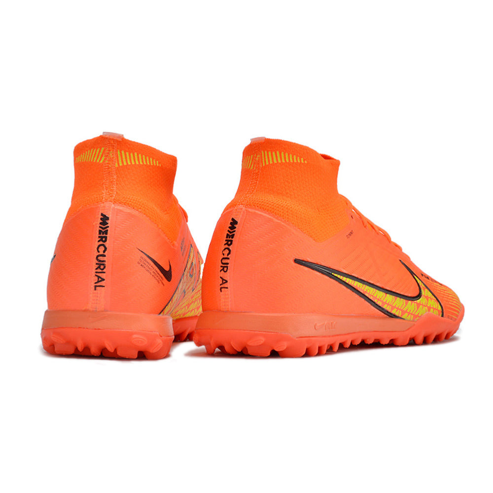 Chuteira Society Nike Air Zoom Mercurial Superfly 9 Elite TF Laranja