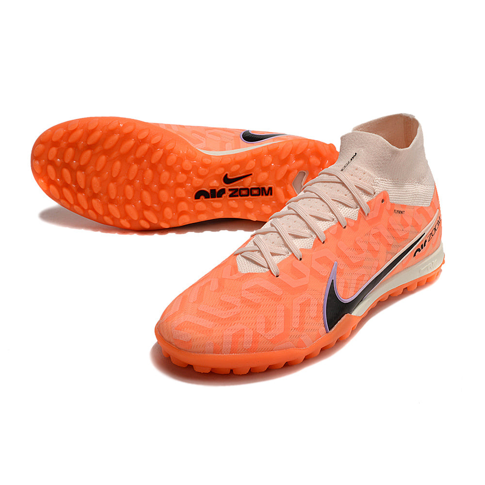 Chuteira Society Nike Air Zoom Mercurial Superfly 9 Elite TF Laranja 