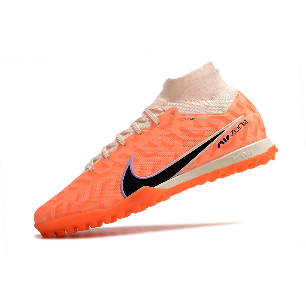 Chuteira Society Nike Air Zoom Mercurial Superfly 9 Elite TF Laranja 