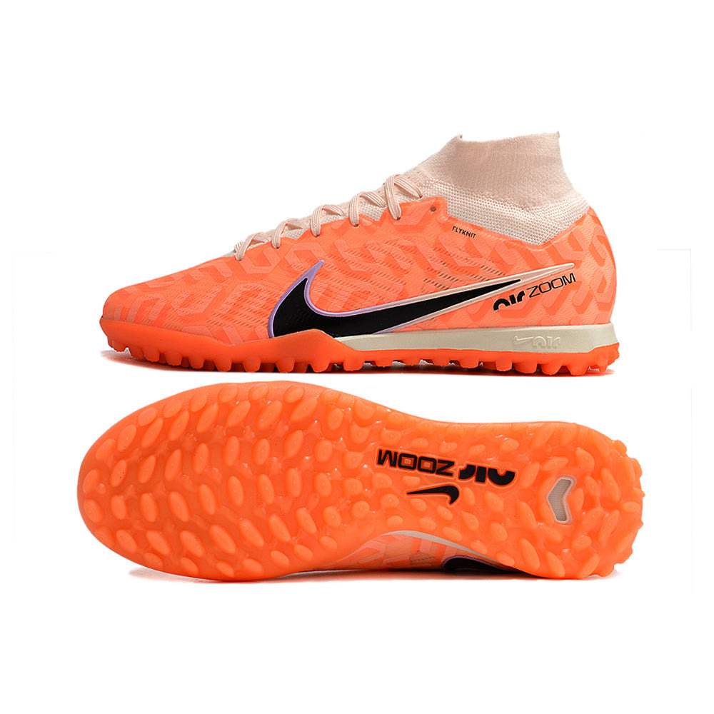 Chuteira Society Nike Air Zoom Mercurial Superfly 9 Elite TF Laranja 