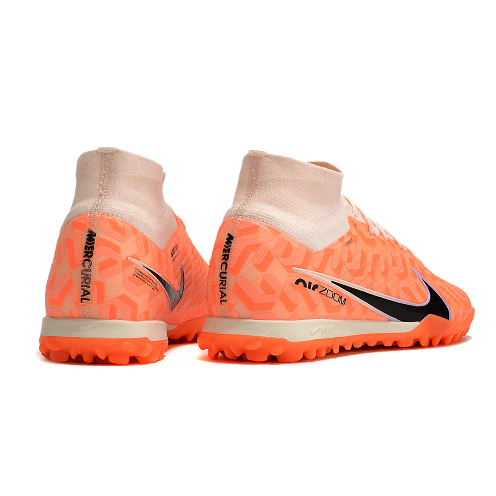 Chuteira Society Nike Air Zoom Mercurial Superfly 9 Elite TF Laranja 