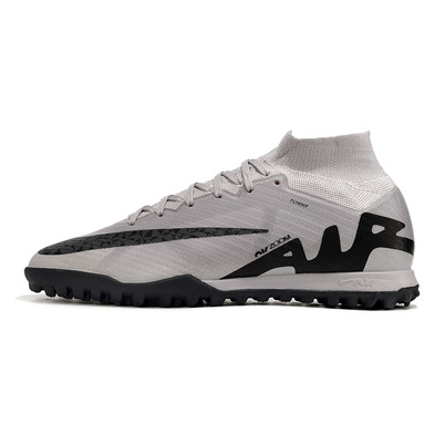Chuteira Society Nike Air Zoom Mercurial Superfly 9 Elite TF Prata e Preta 