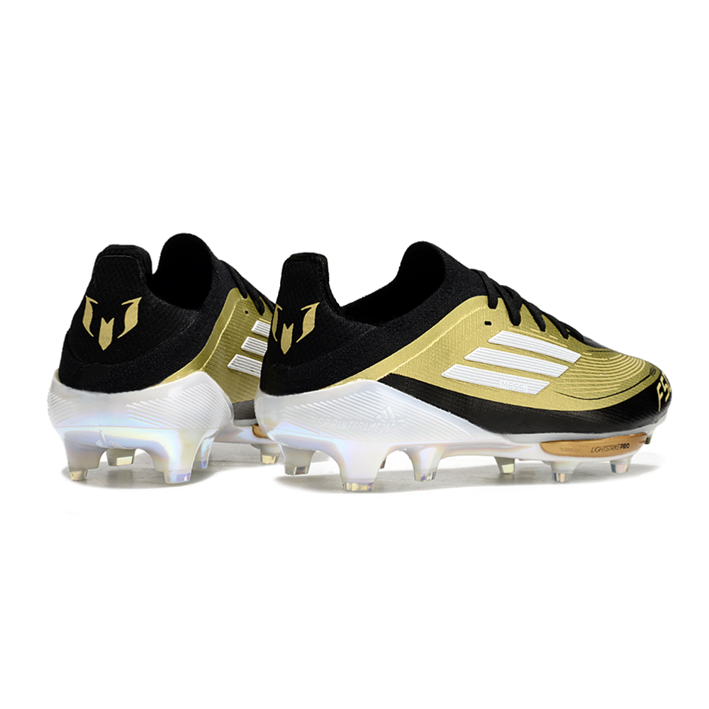 Chuteira Campo Adidas F50+ FG Messi Dourada e Preto 