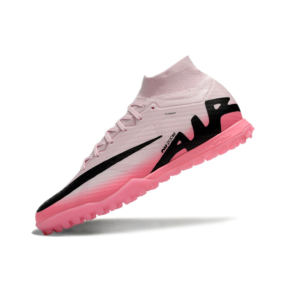 Chuteira Society Nike Air Zoom Mercurial Superfly 9 Elite TF Rosa e Preto 