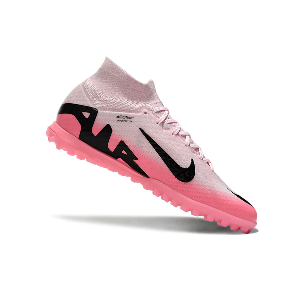 Chuteira Society Nike Air Zoom Mercurial Superfly 9 Elite TF Rosa e Preto 