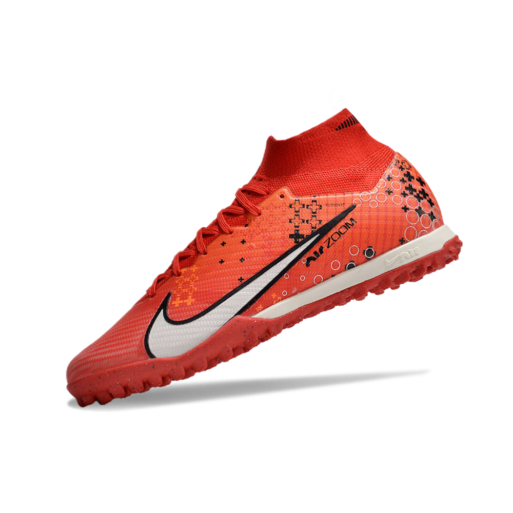Chuteira Society Nike Air Zoom Mercurial Superfly 9 Elite TF Vermelha 