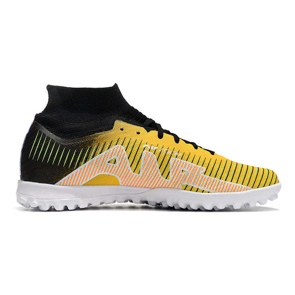 Chuteira Society Nike Air Zoom Mercurial Superfly 9 TF Elite Amarela e Preta 