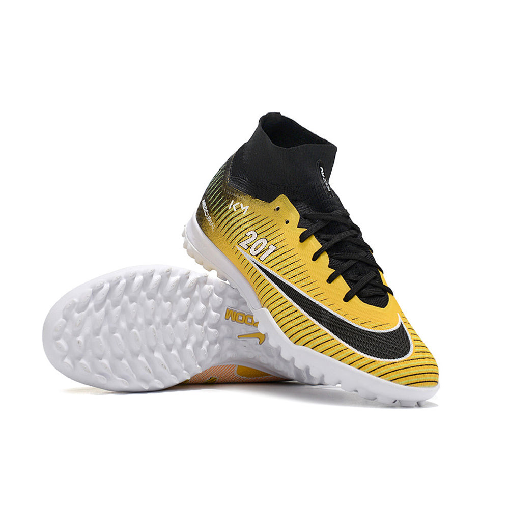 Chuteira Society Nike Air Zoom Mercurial Superfly 9 TF Elite Amarela e Preta 