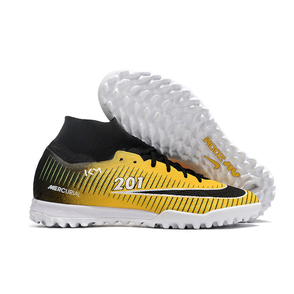 Chuteira Society Nike Air Zoom Mercurial Superfly 9 TF Elite Amarela e Preta 