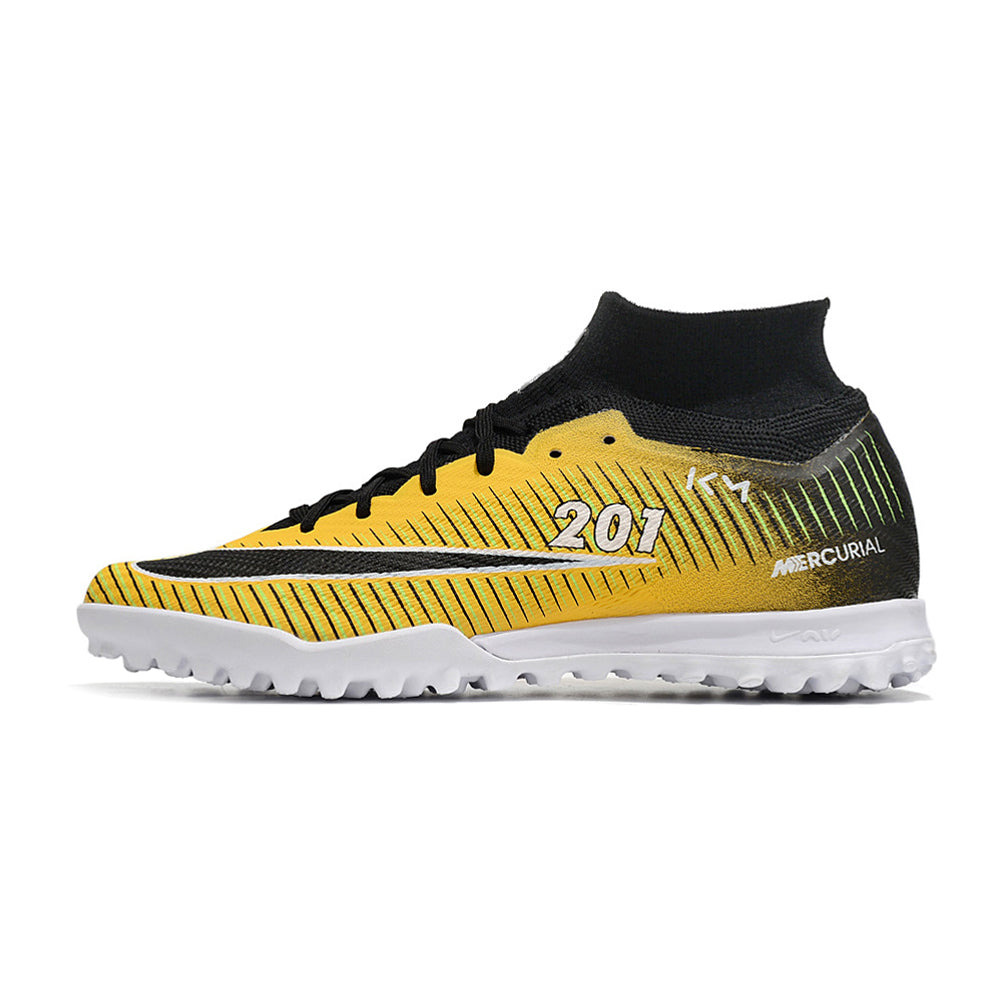 Chuteira Society Nike Air Zoom Mercurial Superfly 9 TF Elite Amarela e Preta 